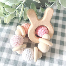 画像をギャラリービューアに読み込む, 【即納】うさぎさん 歯固めジュエリー 歯固めホルダー 出産祝い